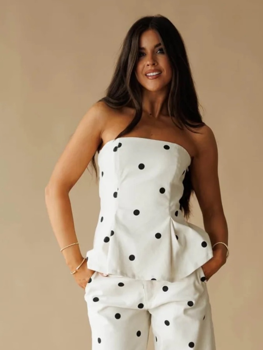 Ivory Polka Dot Top